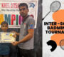 ishaan secured the runner up on inter school badminton tournament 90x80